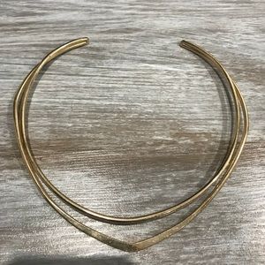 Gold choker necklace